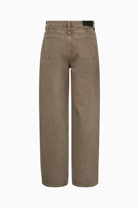 Duurzaam Denim: Kaia slung jeans - khaki antique dye