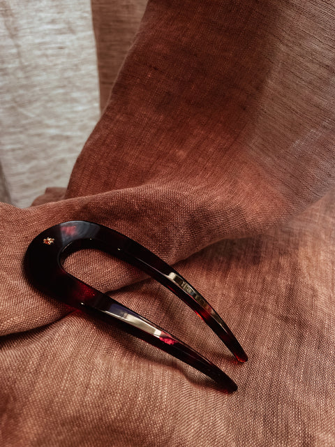 Haarpin 'The Fork' - Caramel Brown