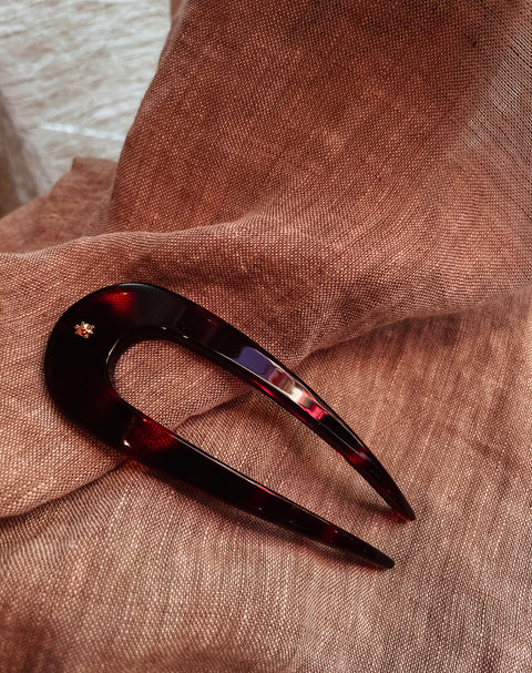 Haarpin 'The Fork' - Caramel Brown