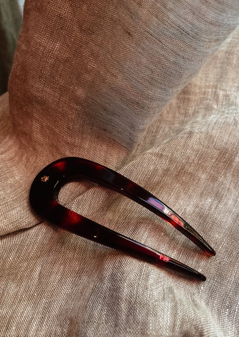 Haarpin 'The Fork' - Caramel Brown