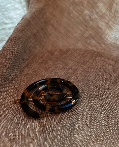 Haarclip Spiraal S - Tokyo Dark