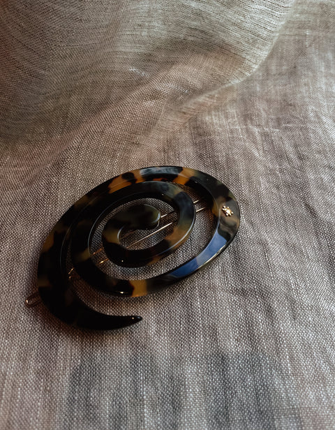 Haarclip Spiraal L - Tokyo Dark