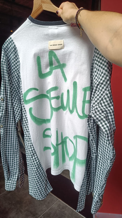 Shirt: pièce unique ( groen-witte ruitjes )