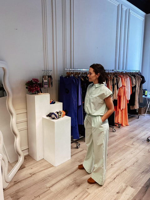 Pants 'Moonflower uni' - celadon