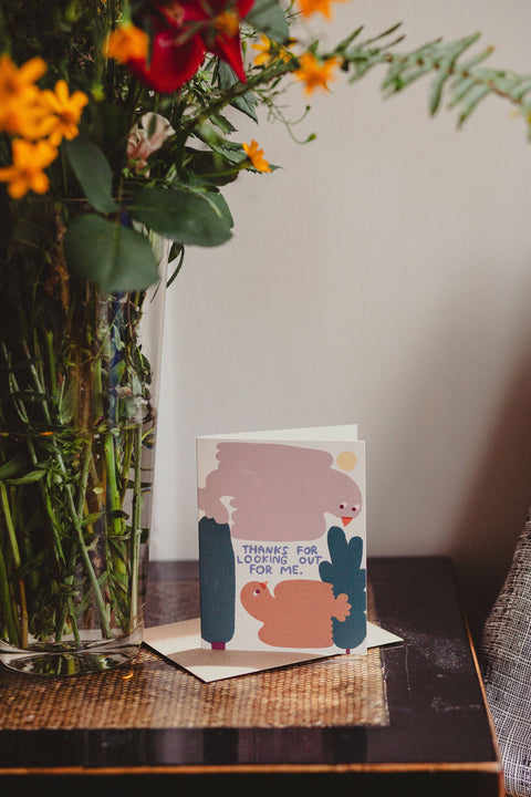 Thanks for looking out for me card