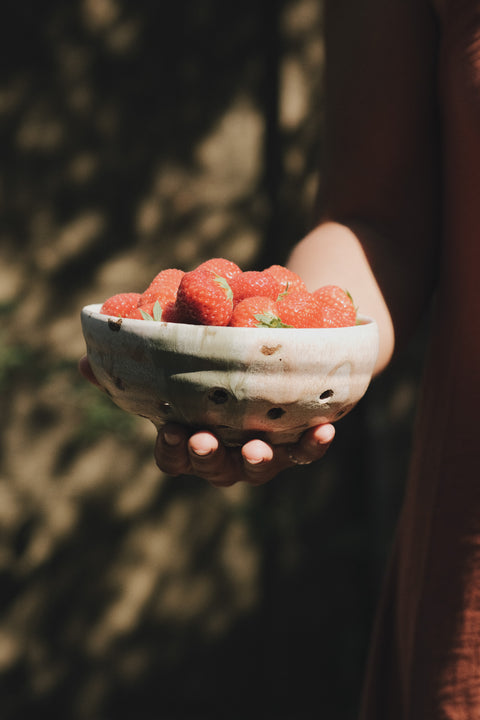 Berry bowl - pink/ash green