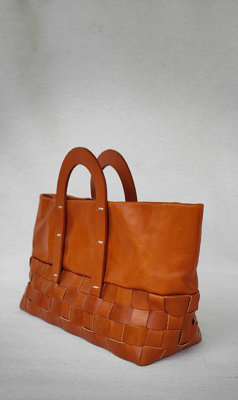 Mimbre trapecio bag - hazelnut