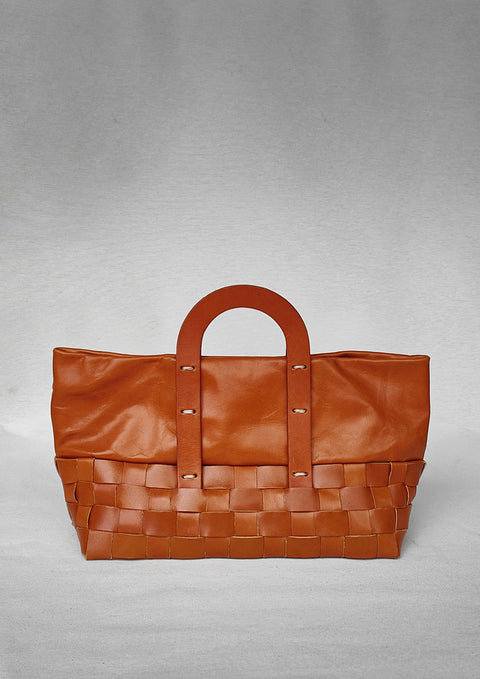 Mimbre trapecio bag - hazelnut