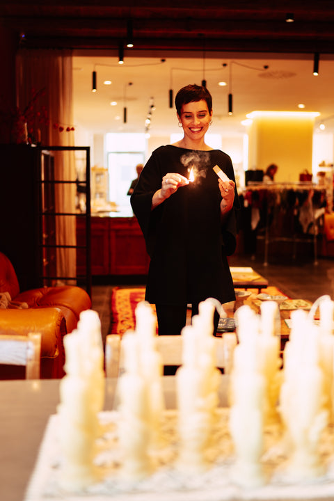 La Bouteille beeswax candle - white (local pick-up only)