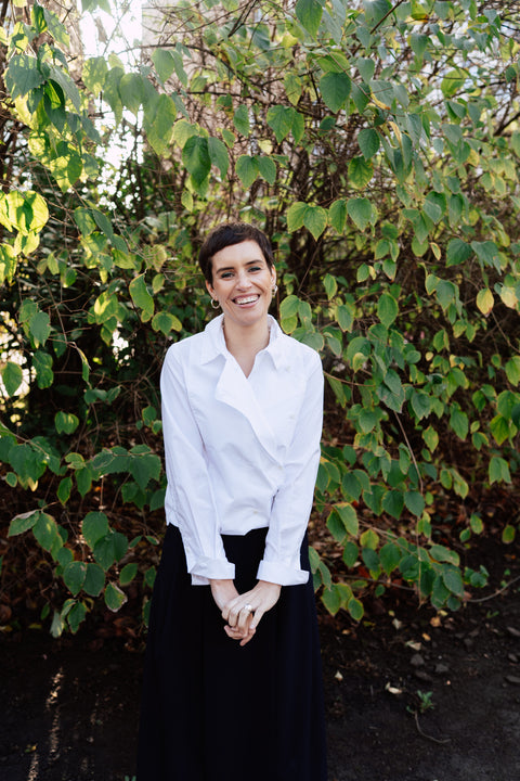 Sparrow Garment Dyed Poplin - White