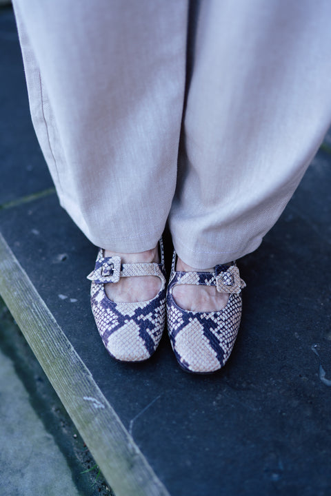 Loafers BABY 'Glamour Col' - patroon van slangenleer