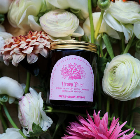 Geurkaars - heavy petal (bergamot & verbena)