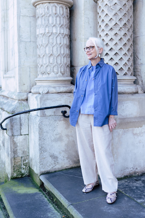 Tijdloos hemd - dasty blue