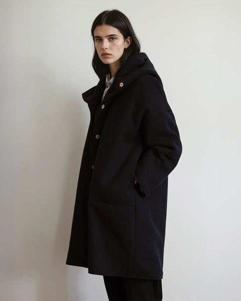 Hood coat - Black