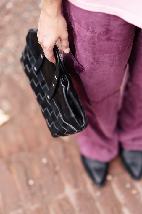 Mimbre trapecio bag - black
