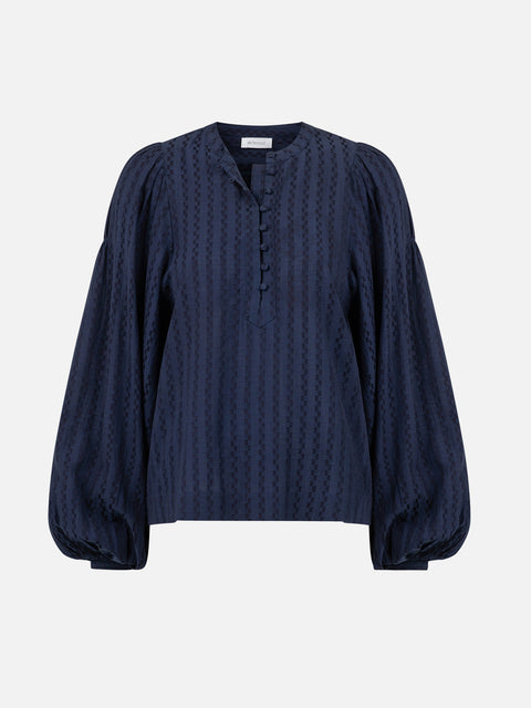 Hyssop top - midnight blue