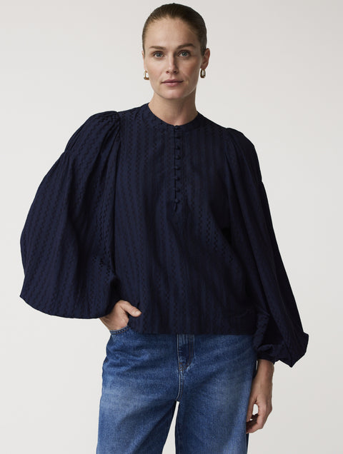 Hyssop top - midnight blue