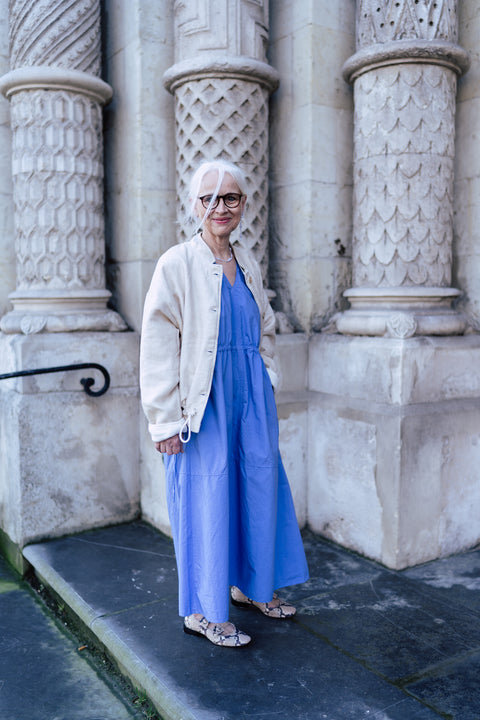 Jurk 'Dalila' GMTD poplin - blue bonnet