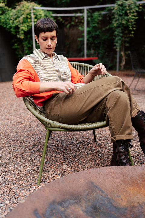 Hemd: pièce unique ( bright orange en warm groen )