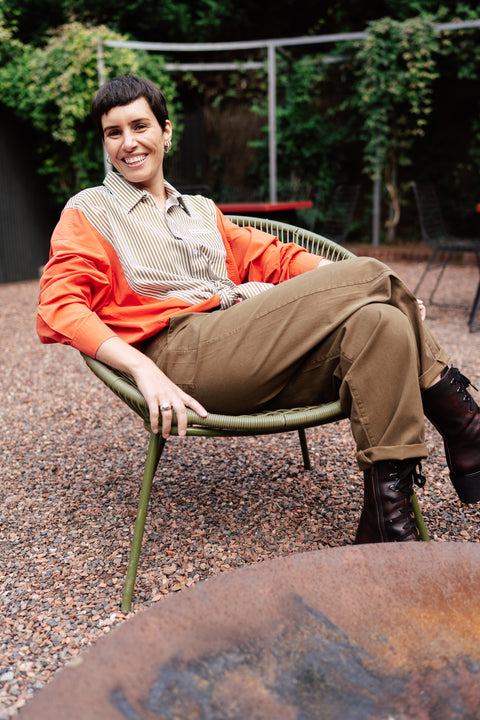 Hemd: pièce unique ( bright orange en warm groen )