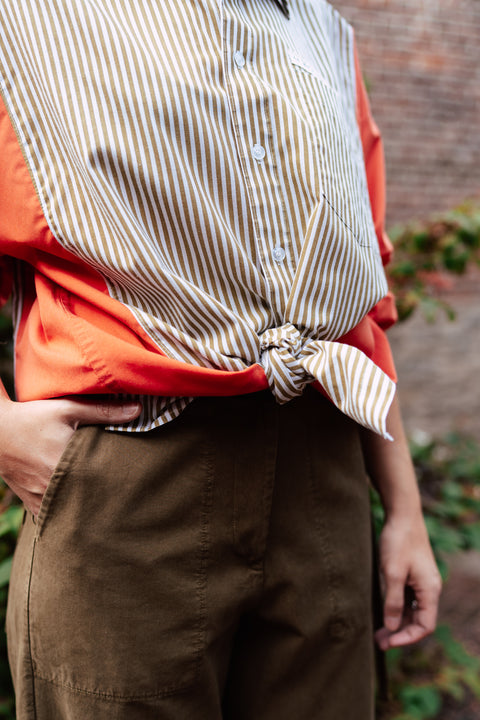 Hemd: pièce unique ( bright orange en warm groen )