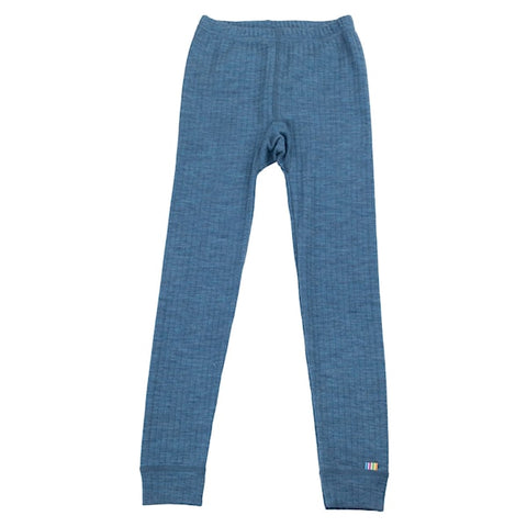 Legging uit wol - denimblauw