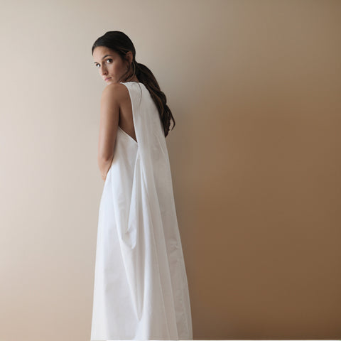 Elegante linnen jurk - wit