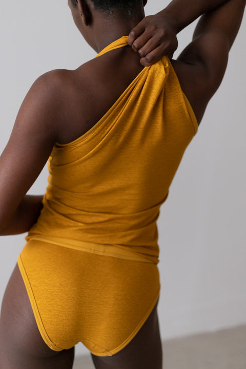 Linnen slip - saffraan