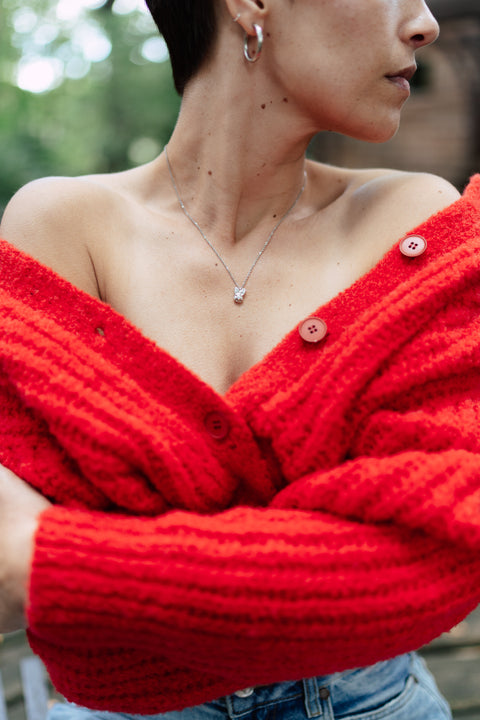 Cardigan - Rooting red
