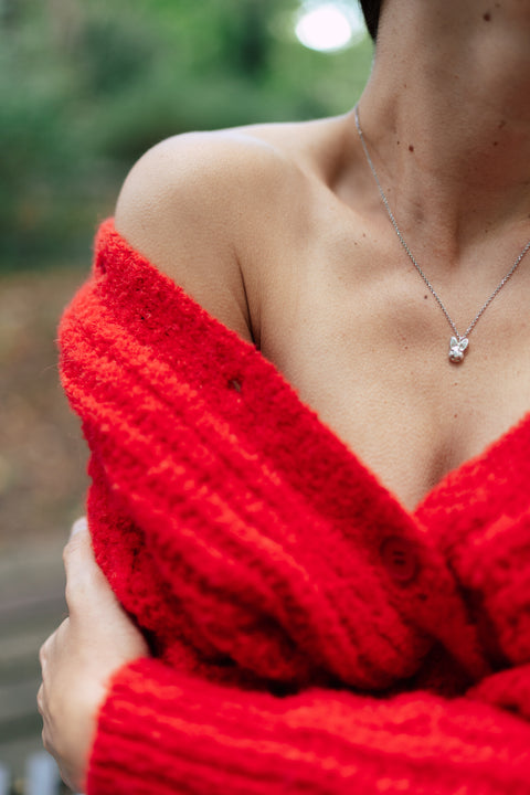 Cardigan - Rooting red