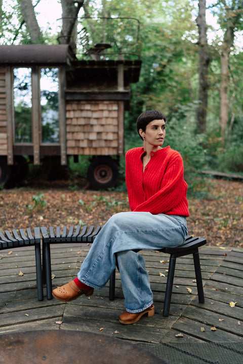 Cardigan - Rooting red