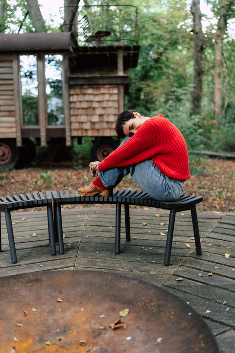 Cardigan - Rooting red