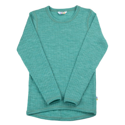 Longsleeve uit wol - groen