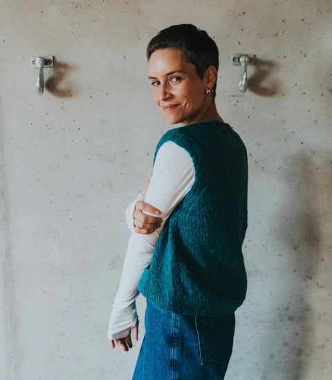 Lisa knit petrol