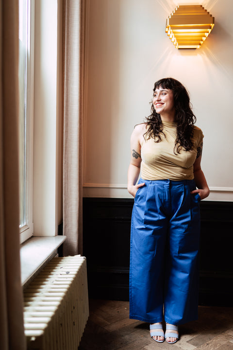 Broek 'Prudie Twill' - Strong blue