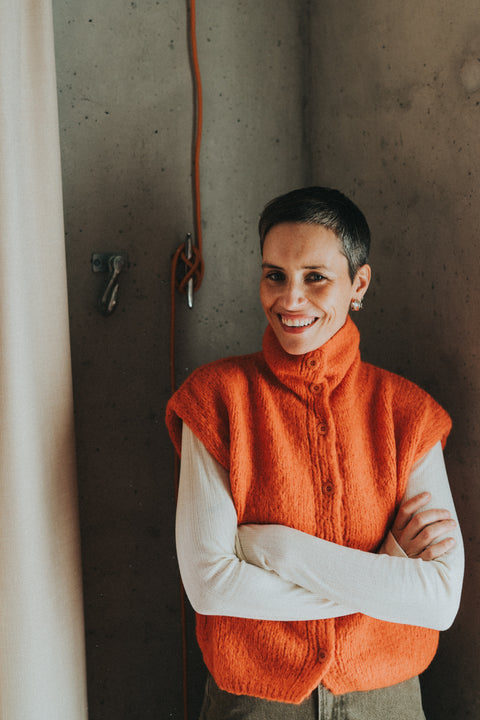 Anabel cuelo knit orange