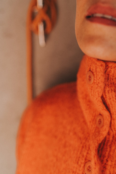 Anabel cuelo knit orange