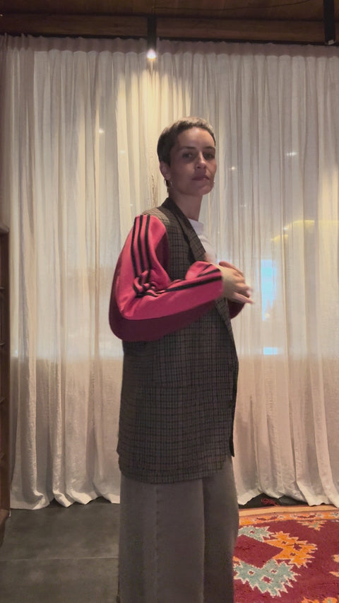 Blazer pièce unique IV - bright pink & plum