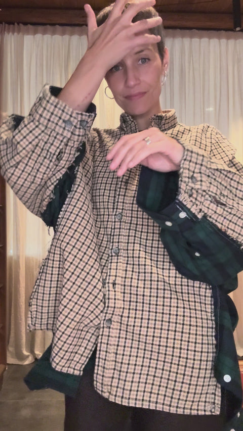 Oversized shirt pièce unique II - Schotse ruit