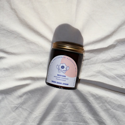 Geurkaars - restore (wierook & mandarijn)