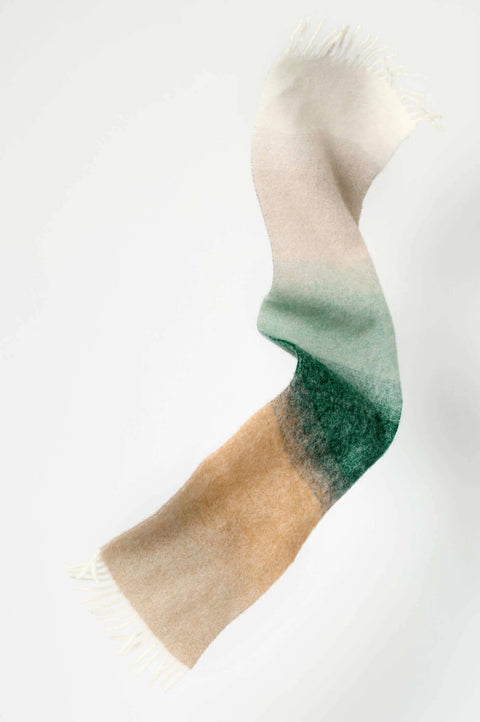 Wollen sjaal uit mohair en alpaca - emerald