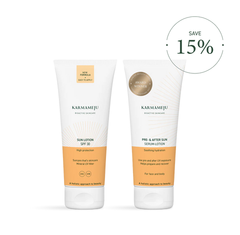 Pauspakket: sun kit before and after