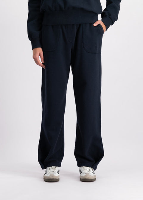 Gia sweatpants met wijde pijpen - navy