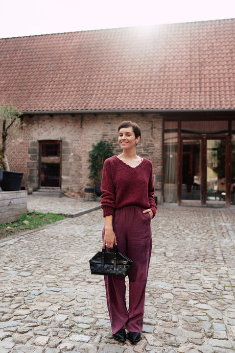 Trui Wavy - Burgundy purple