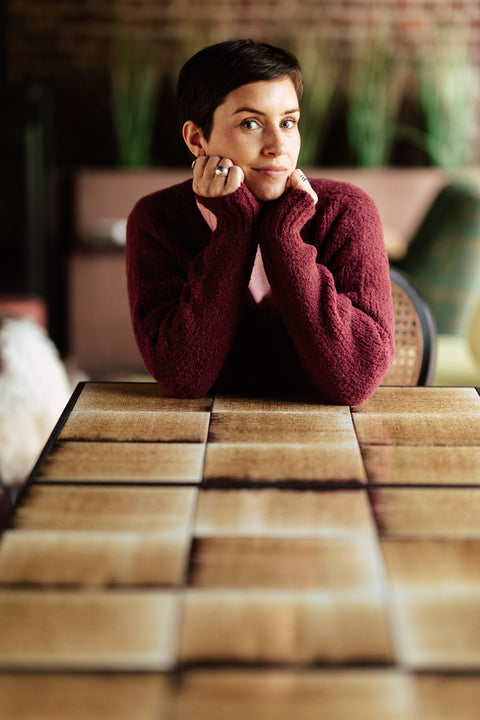 Trui Wavy - Burgundy purple