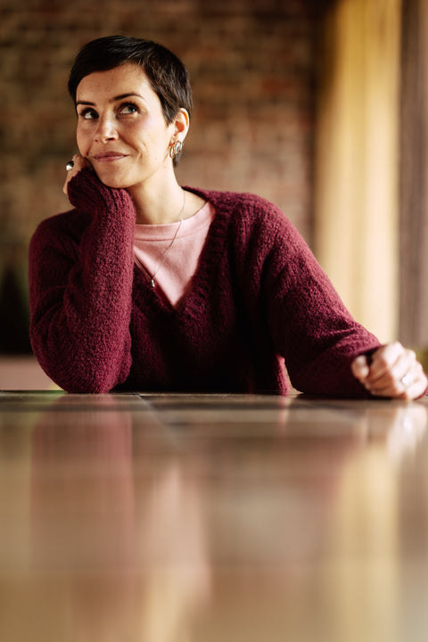 Trui Wavy - Burgundy purple