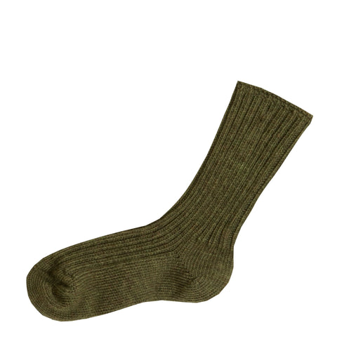 Wollen sokken - donkergroen (tot 46)
