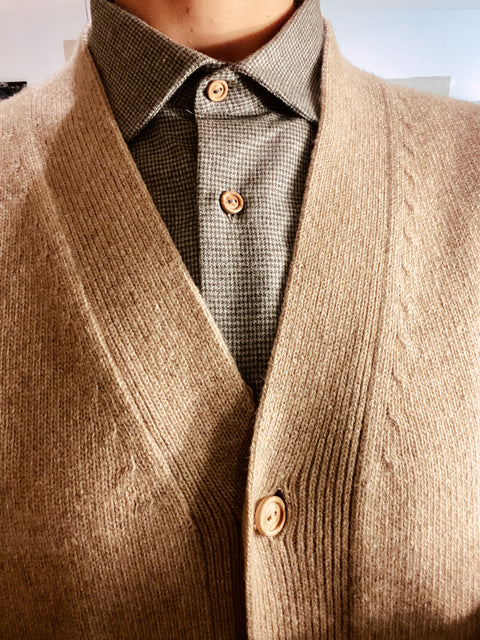 Cashmere Cardigan - sand