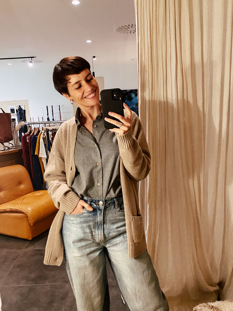 Cashmere Cardigan - sand