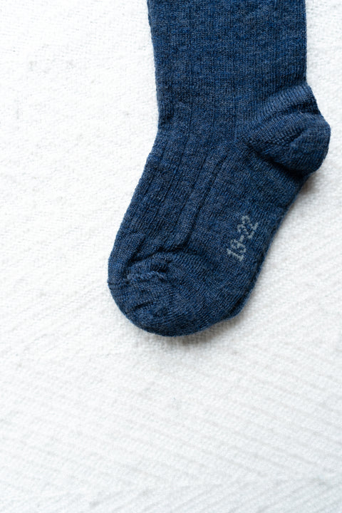Dunne wollen sokken - donkerblauw (tot 46)